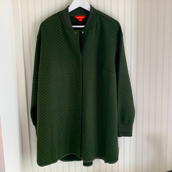 Joe Fresh Jackets & Blazers - Joe Fresh Green Knit Quilted Bomber Jacket